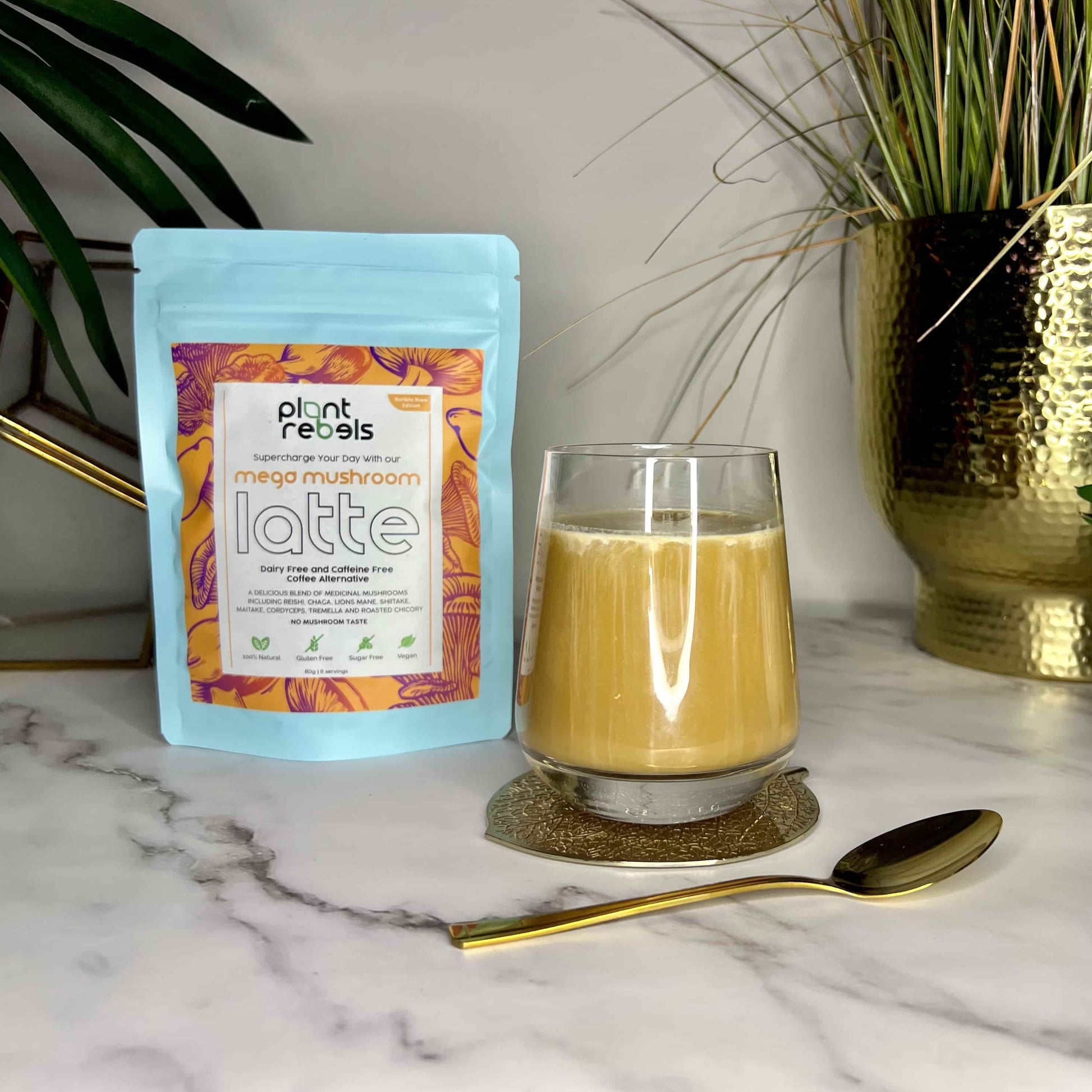 Mega Mushroom Latte Coffee Alternative for Energy & Focus – plant-rebels